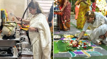 Aishwaryaa Rajinikanth's Stunning Silk Saree look captivated attention by performing Pongal Rituals; See More!