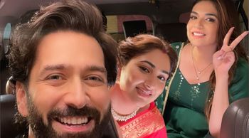 Nakuul Mehta turns driver for Bade Acche Lagte Hai co-stars Disha Parmar and Anjum Fakih