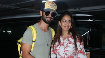 Photos of Shahid Kapoor and Mira Rajput at airport arrival