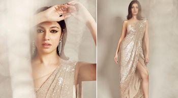 Divya Khosla Kumar blings it up in this concept saree look
