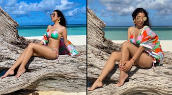 Sophie Chaudry stuns in a teeny-tiny bikini for the GlobalSpa magazine shoot