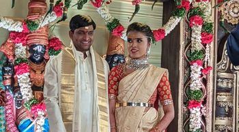 Director Tushar Hiranandani and actor Rajkummar Rao bless Srikanth Bolla on his wedding