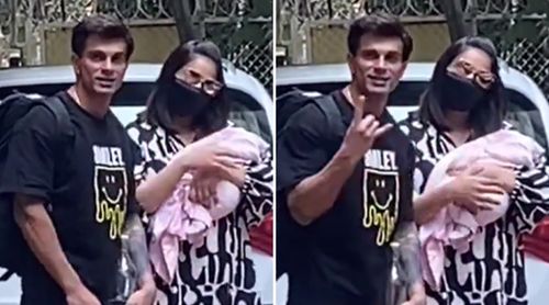 Bipasha Basu and Karan Singh Grover are all SMILES as they return home with their baby girl DEVI; Check out!
