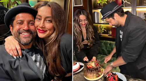 Birthday twins Farhan Akhtar and sister-in-law Anusha Dandekar ring in their special day with Shibani & friends; Check the pictures!