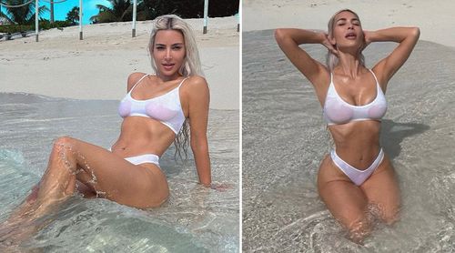 Kim Kardashian shares her beachy look with a LIFE TIP; see the post