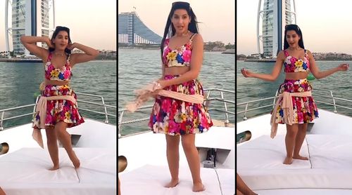 Nora Fatehi looks PRETTY in floral top and skirt; Watch how she’s enjoying her birthday on yacht!