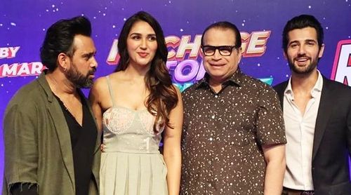 Ramesh Taurani was seen with the lead actors at the ‘Rocket Gang’ premiere