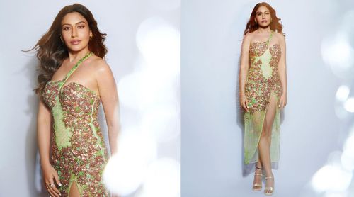 Surbhi Chandna dazzles in a gorgeous embellished one-shoulder bodycon dress: Becomes the new host of the show Hunarbaaz