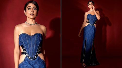 Shriya Saran UPSETS Netizens With Her Denim Cut-Out Dress; ‘Urfi Ki Barabari Kar Rahi Hai..’ (View Pic)