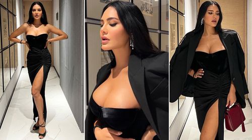 Esha Gupta raises the temperature in this sexy black dress