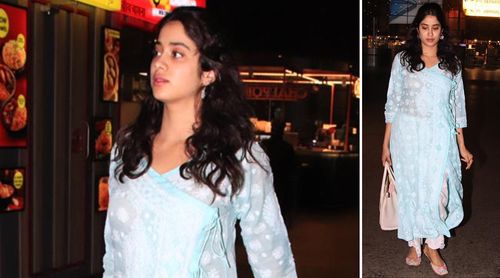 Janhvi Kapoor in an Angrakha kurta set is a total desi star