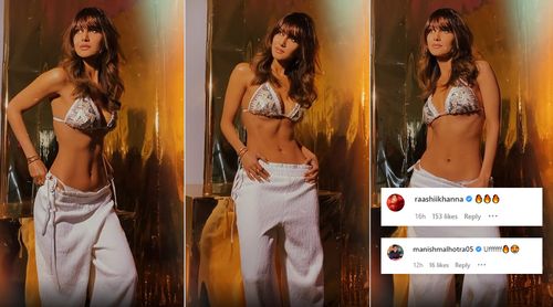 Vaani Kapoor's sexy post has been commented on by Raashi Khanna and Manish Malhotra