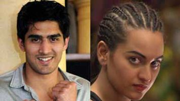 Vijender Singh gives boxing lessons to Sonakshi Sinha at Akshay Kumar\'s gym