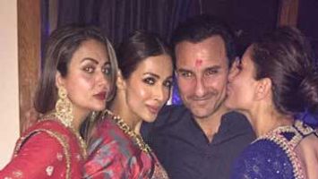 Kareena kisses hubby Saif at Diwali bash!