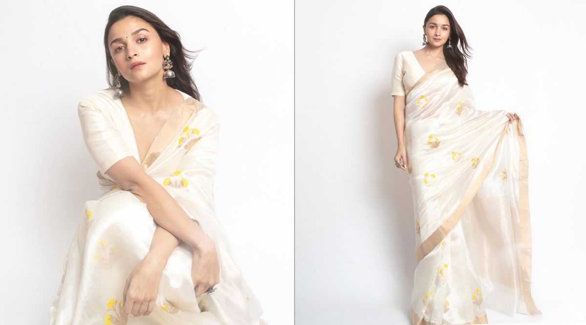 Alia Bhatt shines brighter than sun in an organza silk saree