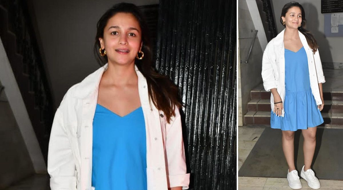 Alia Bhatt in recent PAP captures flaunts her baby bump in a blue dress; pairing the look with a mask would have her fans more at ease