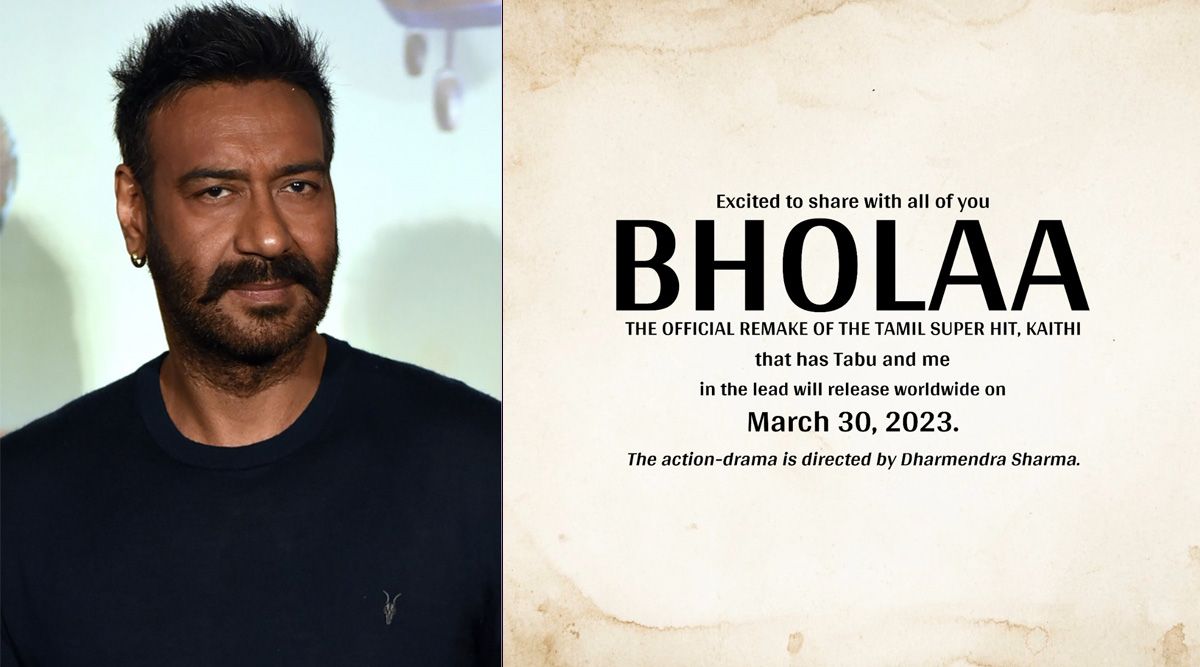 Ajay Devgn starrer mega-action drama Bholaa to arrive on March 30, 2023