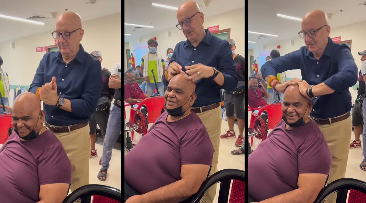 Anupam Kher doubles from actor to massage dada for Satish Kaushik