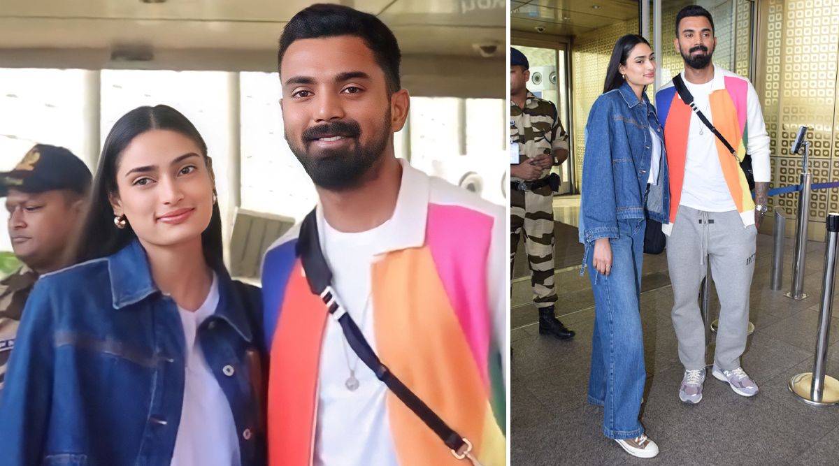 Athiya Shetty and KL Rahul pose for paps as they fly to Udaipur for Hardik Pandya and Natasa Stankovic’s wedding