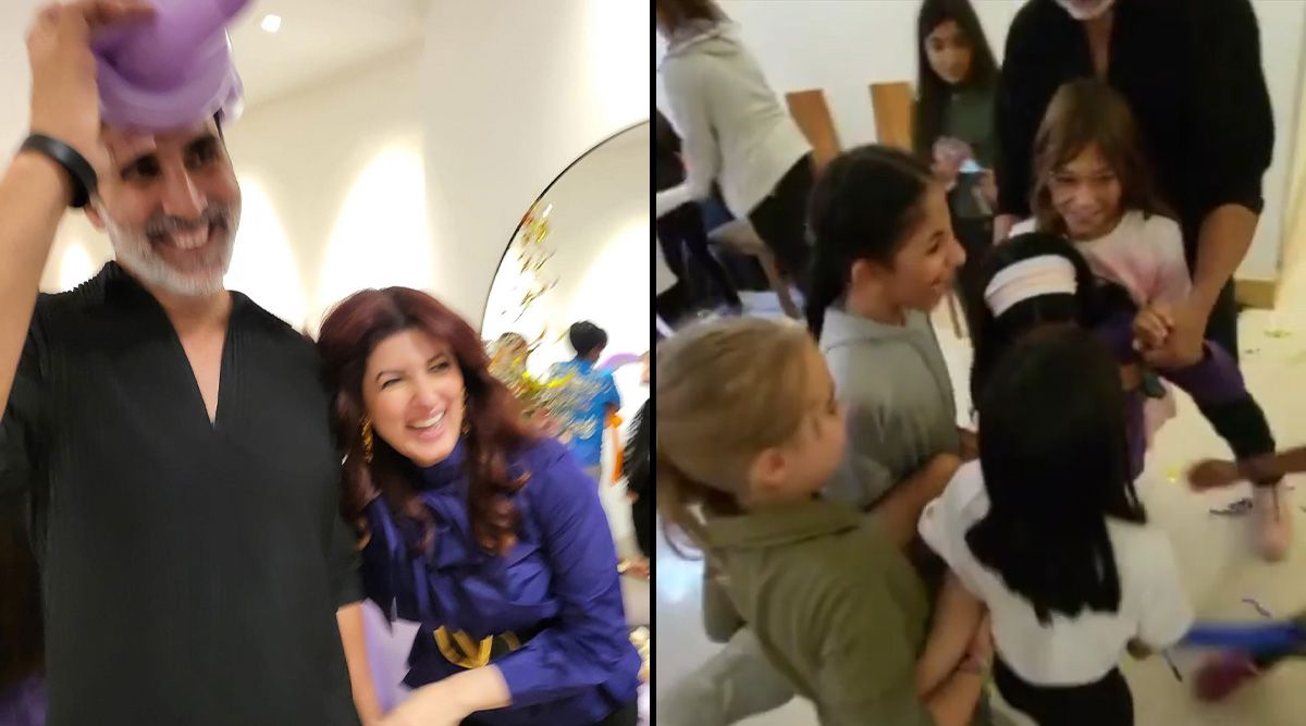 As they celebrate Nitara's birthday, Twinkle Khanna and Akshay Kumar can't stop giggling, and she shares inside party photos