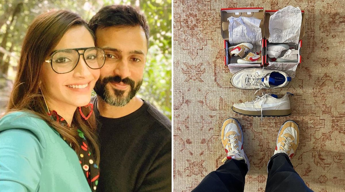 Anand Ahuja and Sonam Kapoor show their ‘most recent pickups’ as they buy matching sneakers for their son