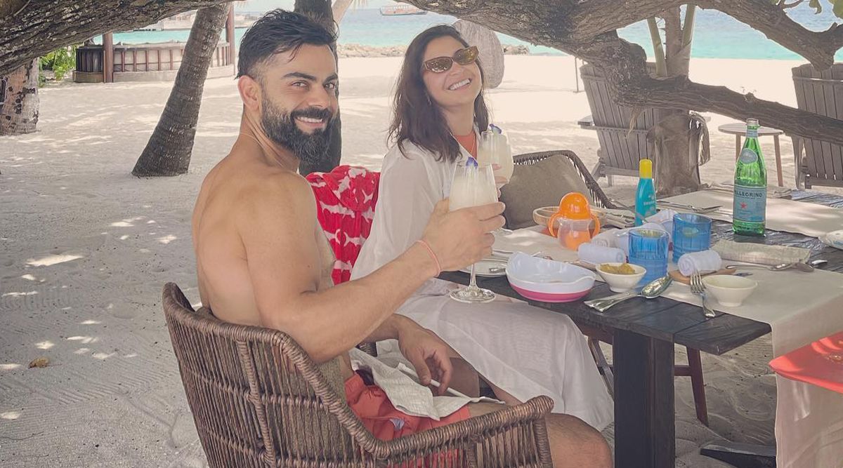 Anushka Sharma and Virat Kohli are lounging on the sand while posting picture of their breakfast by the ocean!