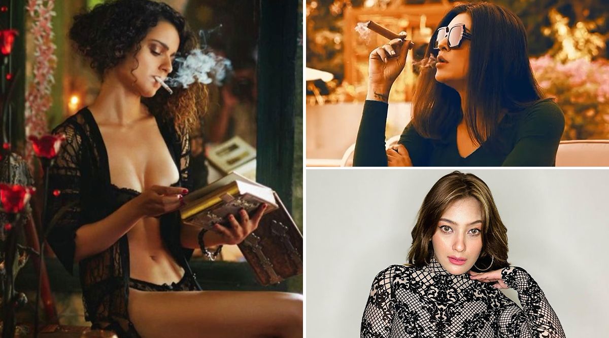 From ‘Bigg Boss OTT 2’ Contestant Aashika Bhatia, Kangana Ranaut To Sushmita Sen; Bollywood Actresses Who Developed A Real-Life Smoking Addiction!