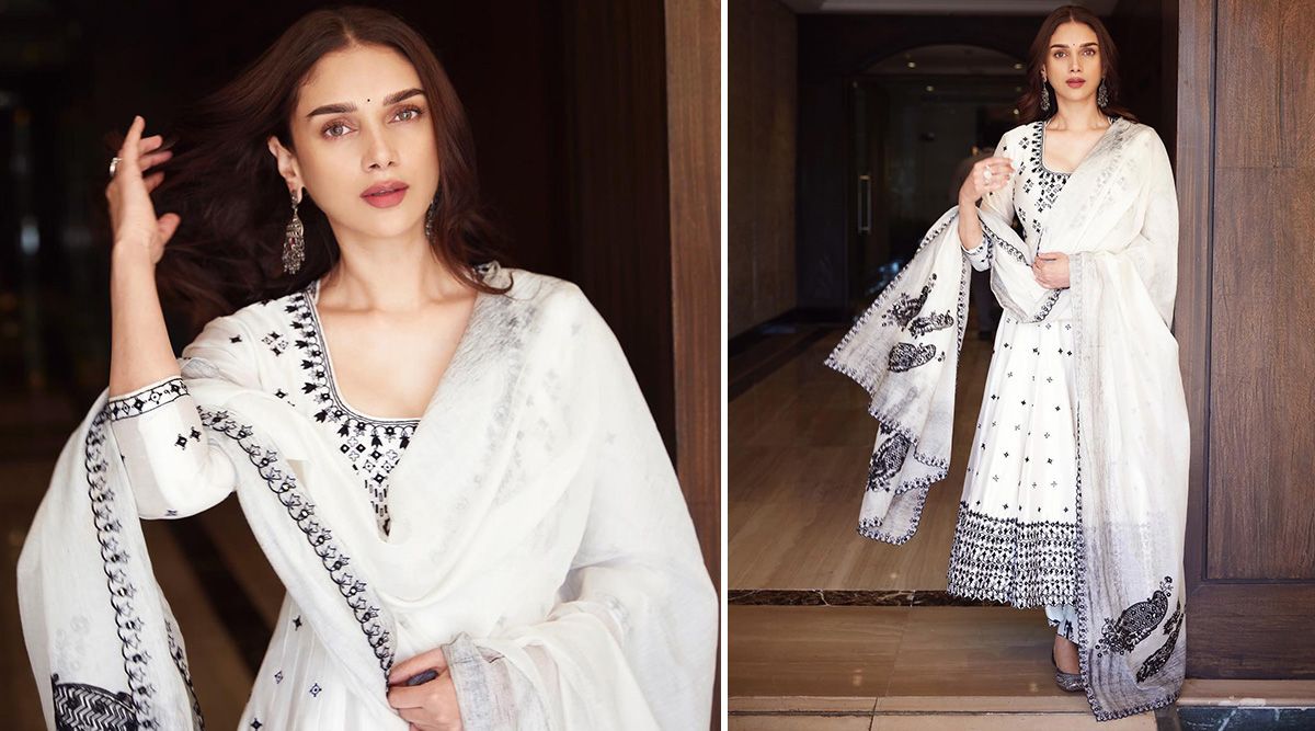 Aditi Rao Hydari slayed grace in a black and white Anarkali suit destined for the modern Indian woman; See PICS!
