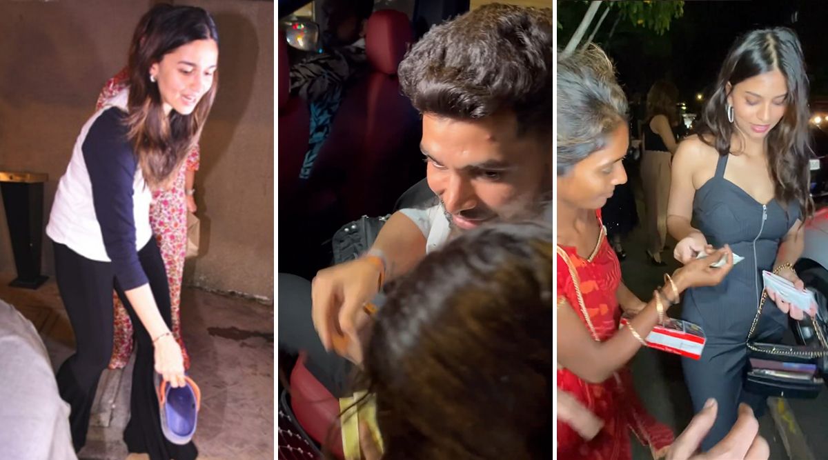 After Alia Bhatt's 'Chappal Lifting'; Karan Kundrra Hops On The BANDWAGON Of Shiv Thakare, Suhana Khan's New Trend Of Getting PAPPED While Offering Money To The Needy! (Watch Videos)