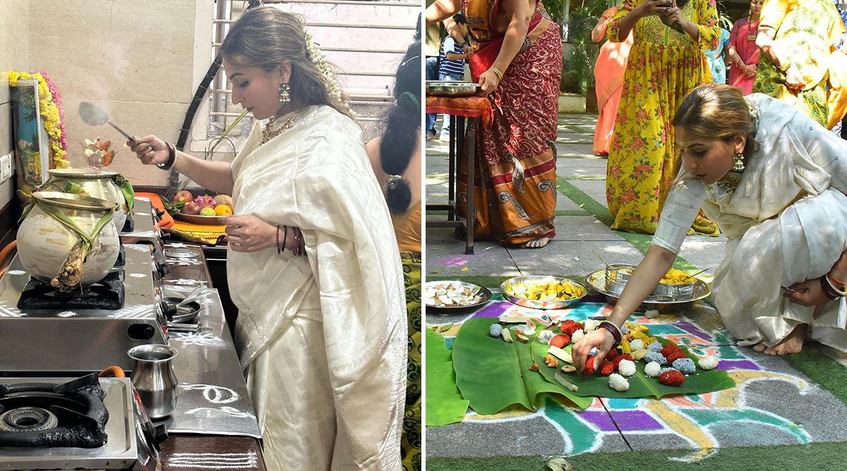 Aishwaryaa Rajinikanth's Stunning Silk Saree look captivated attention by performing Pongal Rituals; See More!