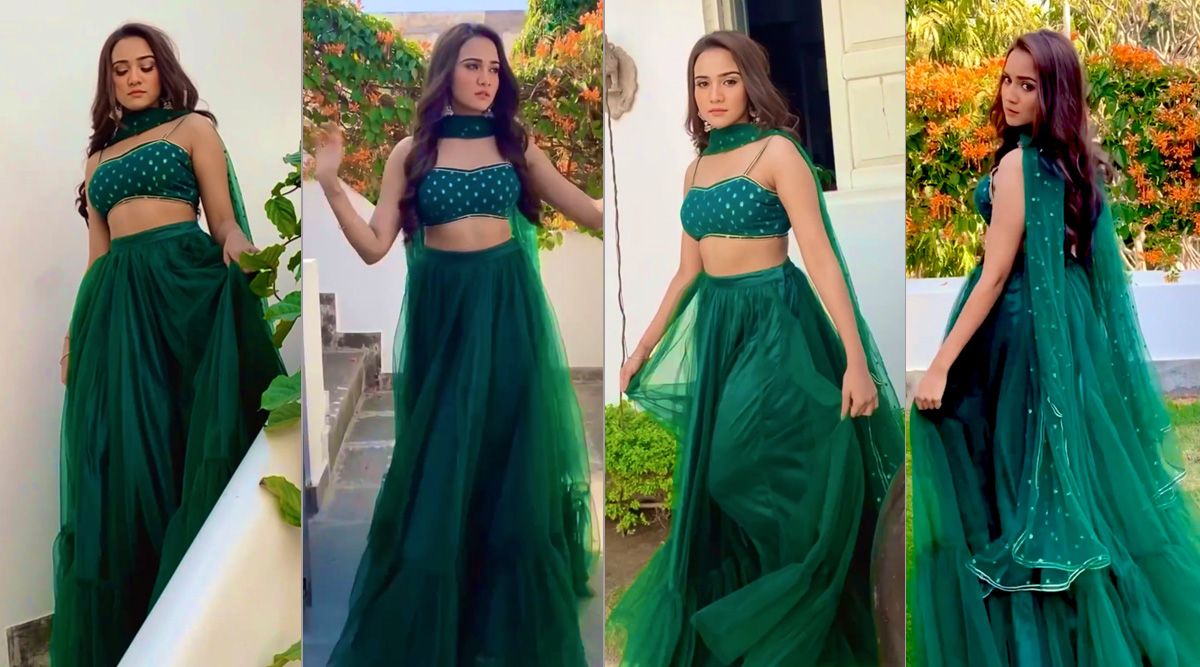 Ashi Singh looks like a green goddess in a shimmery green lehenga
