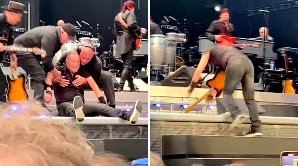 Bruce Springsteen Falls On Stage In Amsterdam During World Tour