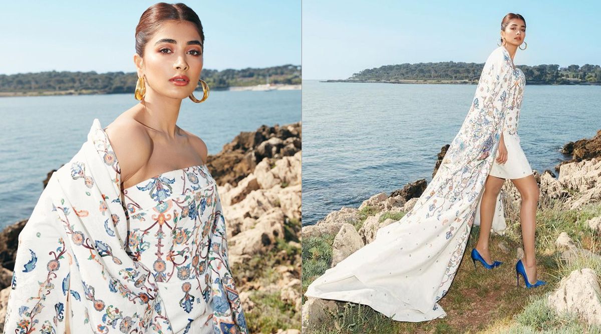Cannes 2022: Pooja Hegde is a sight to behold in a white floral dress and long trail on Day 2
