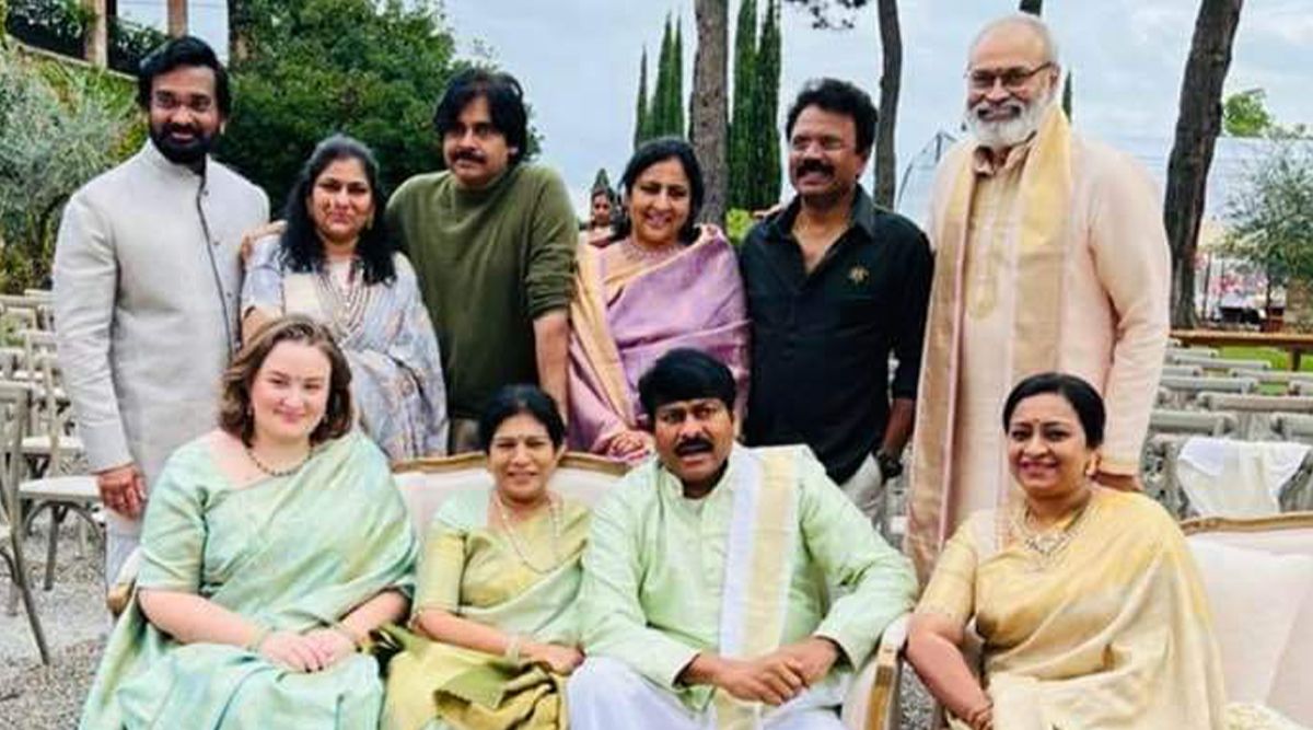 Chiranjeevi, Pawan Kalyan, And Naga Babu POSE Together At Varun-Lavanya’s Wedding!