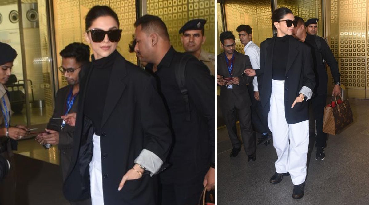 Deepika Padukone's oversized blazer and classy bossy airport look to catch Hrithik to begin 'Fighter' shooting