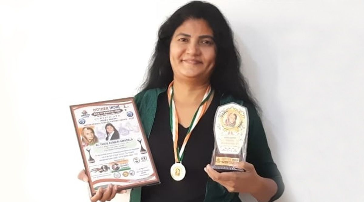 Dr. Thejo Kumari Amudala bagged Indira Gandhi International Service Rathna Award, 2022