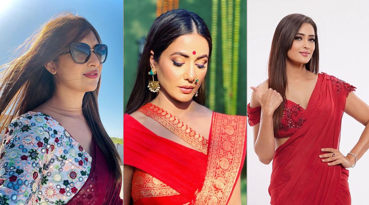 Divyanka Tripathi, Hina Khan and Shweta Tiwari slay in red sarees