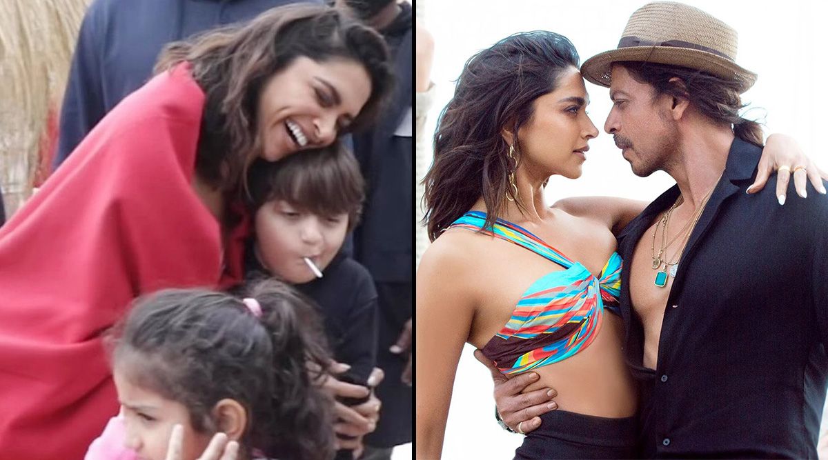 Deepika Padukone’s adorable moment with Shah Rukh Khan’s son AbRam in BTS video of Besharam Rang from Pathaan! Watch