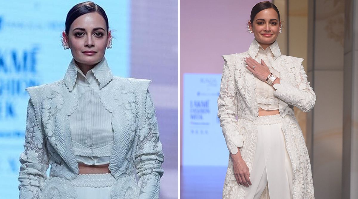 Lakme Fashion Week '23: Dia Mirza Screams SOPHISTICATION And ELEGANCE As She Graces The Runway In A White Co-Ord Set! (View Post)