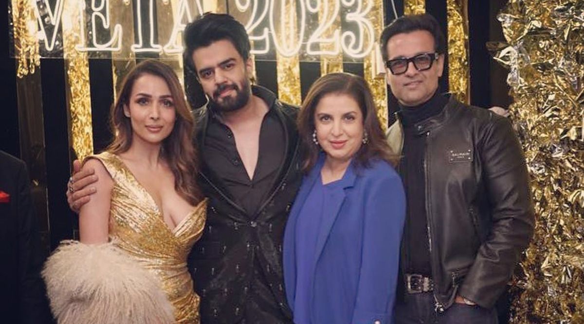 Filmmaker Farah Khan poses with Malaika Arora for the series of pictures at the Delhi event; SEE PICS!