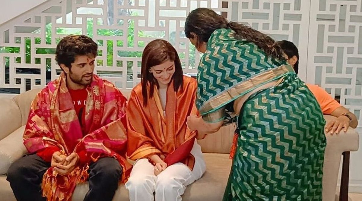 Ahead of Liger’s release, Vijay Deverakonda’s mom performs pooja for him and Ananya Panday at their plush residence in Hyderabad