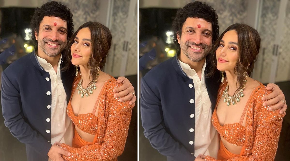 Farhan Akhtar-Shibani Akhtar Pose Hand-In-Hand As They Celebrate Diwali After Marriage 