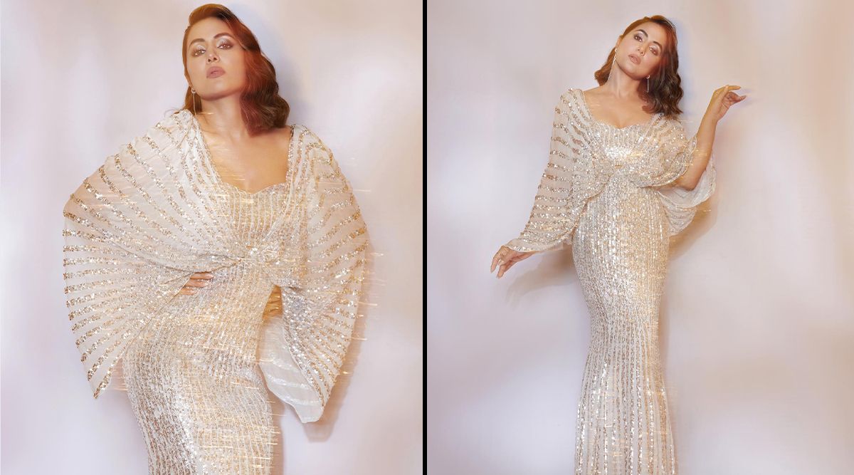 Hina Khan exudes ultimate elegance in a shimmery bodycon dress