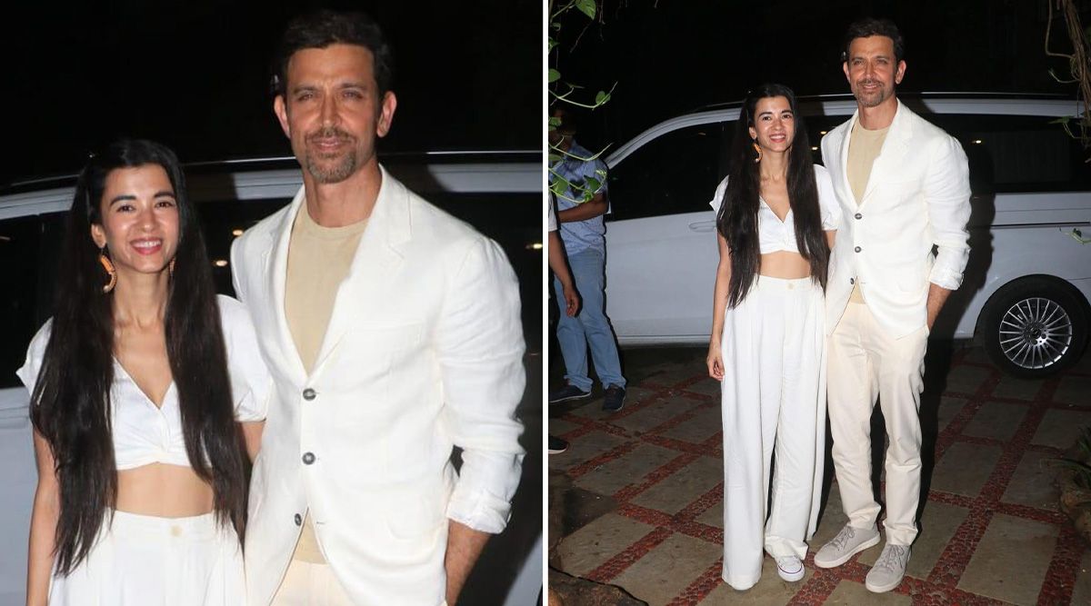 Hrithik Roshan and Saba Azad Giving Couple Goals As They Twin in White Outfits at an Engagement  Party