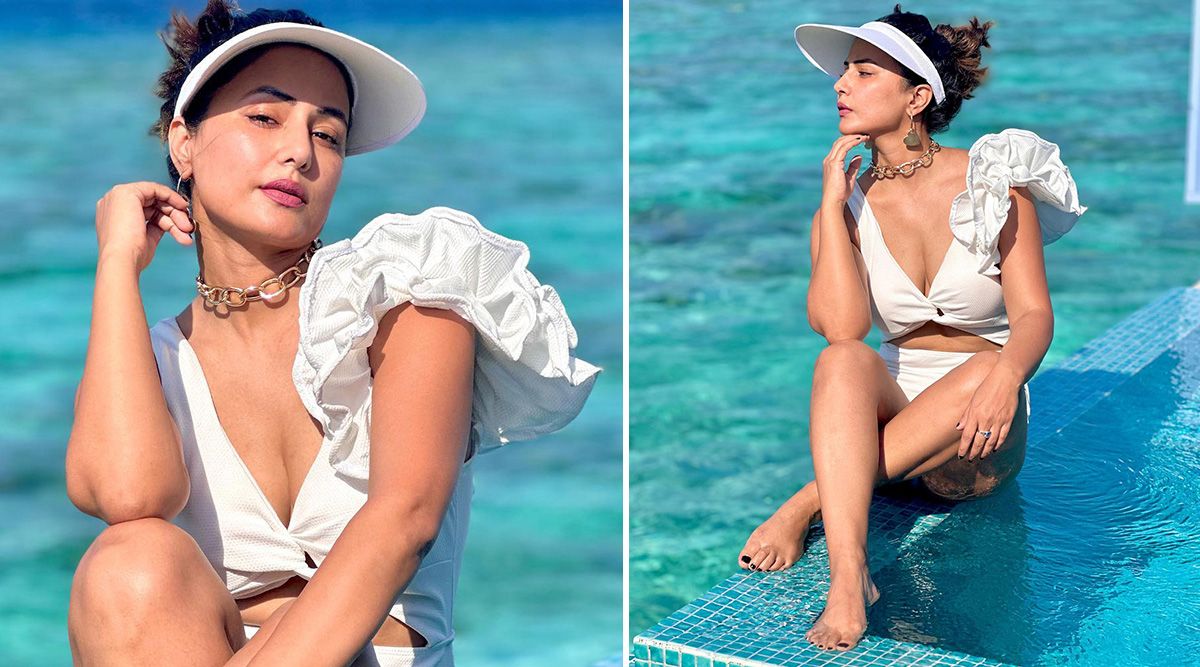 Hina Khan sizzles in a white cut-out swimsuit, raising the temperature in the Maldives;  Check out PICS inside!