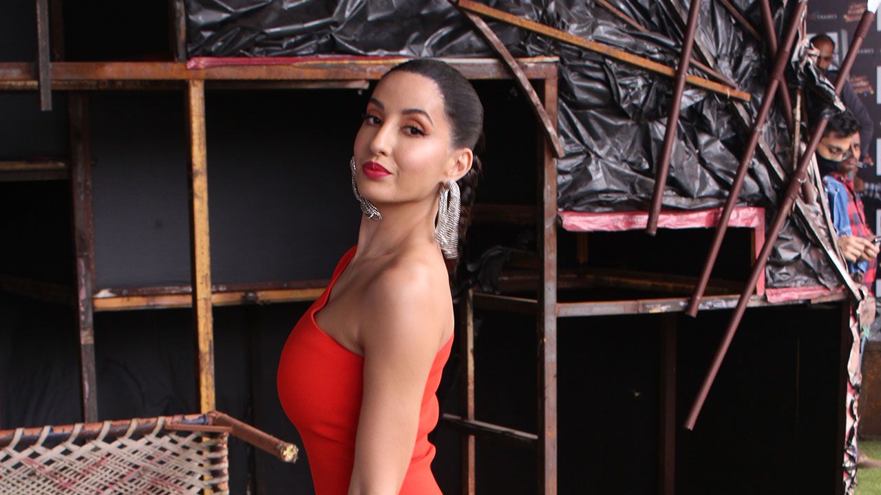 Nora Fatehi spotted at Filmcity