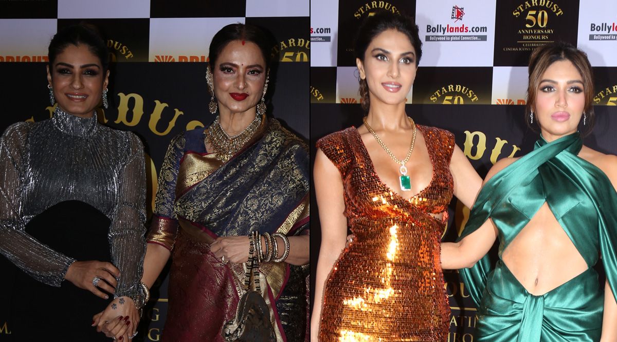 Bhumi Pednekar, Vaani Kapoor, Raveena Tandon and Rekha posed for the paparazzi on the red carpet; Watch PICS!