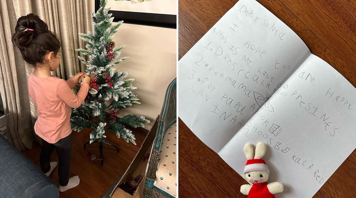 Ahead of Christmas month, Soha Ali Khan's daughter Inaaya writes her wishes to Santa; here’s what she wrote!