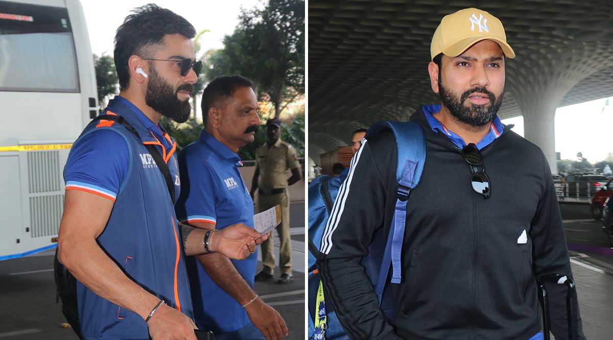 At the airport's departure, the Indian cricket team was spotted.