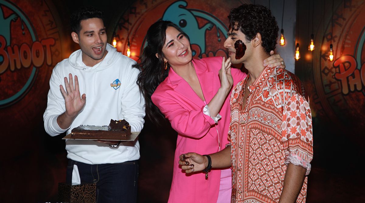 Ishaan Khatter celebrated his birthday with Phone Bhoot Co-Star  Katrina Kaif and Siddhant Chaturvedi.